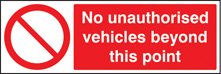 No unauthorised vehicles beyond this point