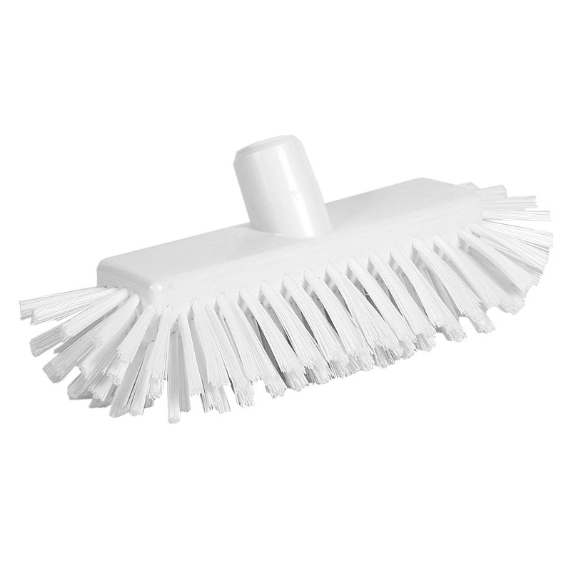 Side Bristle Deck Scrub - Waterfed, Stiff PBT Bristle, 285mm, White