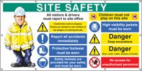 Site Safety banner (as 58038) c/w eyelets