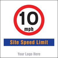 10mph Site speed limit, site saver sign 400x400mm