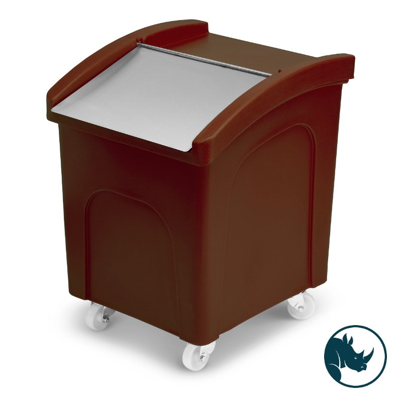 Ingredient dispensing truck - 140 ltr, stainless steel dispensing lid, brown