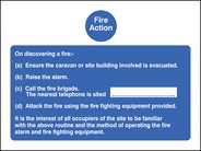 Fire action - caravan