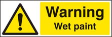 Warning wet paint