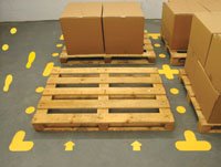 Floor Signal Markers + 300 x 300mm  (Pack of 10) - Yellow