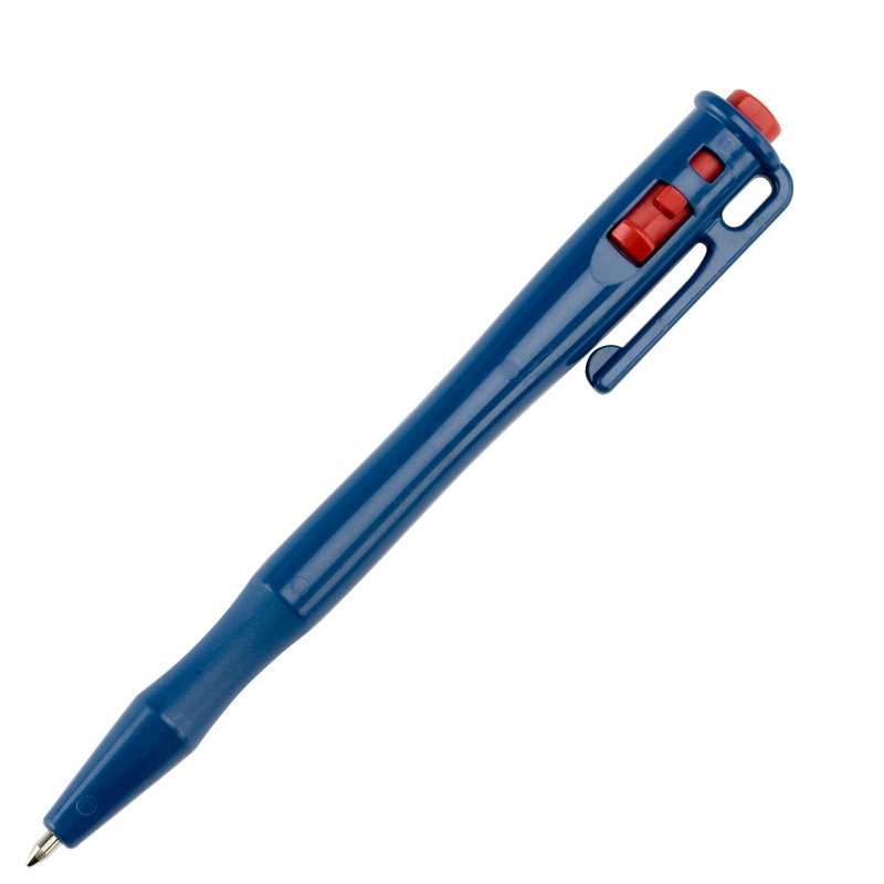Detectable pen - retractable, with pocket clip and lanyard loop, red ink, x25