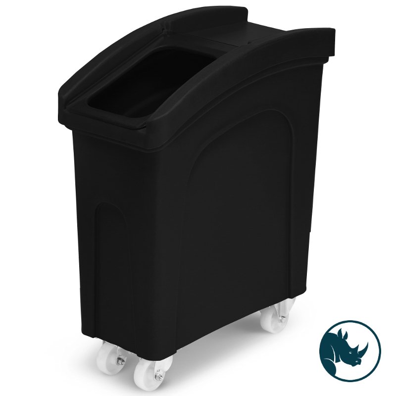 Ingredient dispensing truck - 65 ltr, clear polycarbonate dispensing lid, black