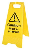 Caution work in progress (free-standing floor sign)