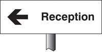 Reception left verge sign 450x150mm (post 800mm)