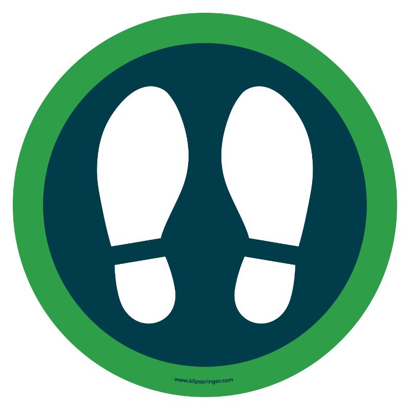 Footprint Floor Vinyl - 450mm Ø