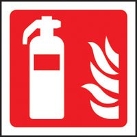 100 S/A labels 100x100mm fire extinguisher