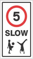 Slow 5mph Class R2 Permanent 400x700mm (3mm aluminium composite)