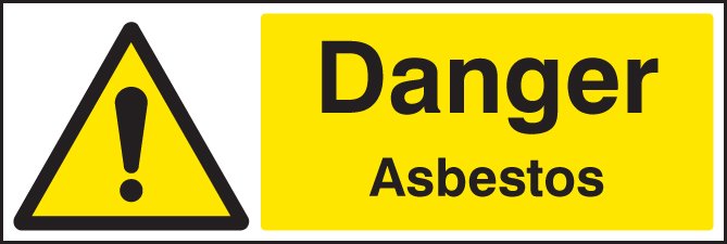 Danger asbestos   Size: G (300x100mm)