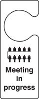 Meeting in progress - door hanger