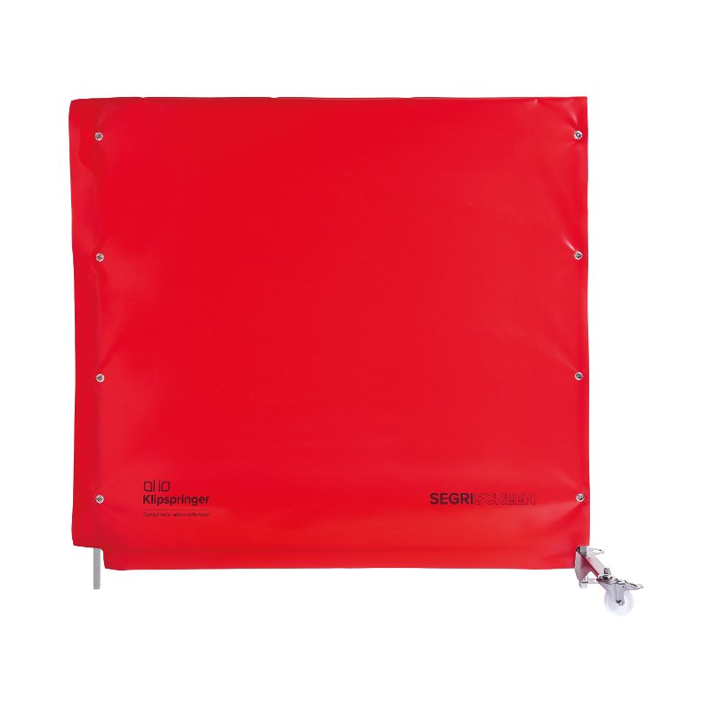 SegriScreen [MK II]; Additional Screen Section (to extend Master Screen Section), 1800x1800mm, wheeled, red