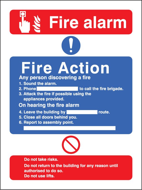 Fire action/call point with lift   Size: E (200x150mm)
