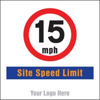 15mph Site speed limit, site saver sign 400x400mm