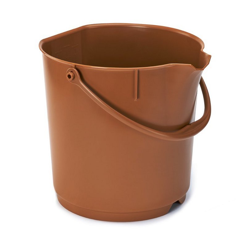 Foodgrade production bucket - 15 ltr, brown