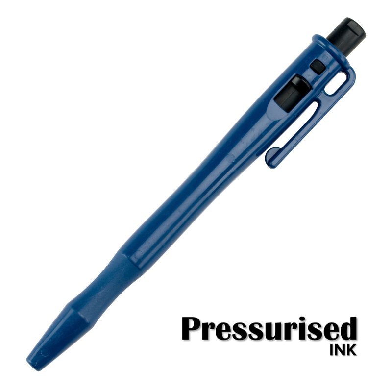 Detectable Retractable Pressurised Pen - c/w Pocket Clip and Lanyard Loop