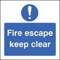 Fire escape keep clear