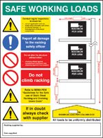 SWL cantilever racking sign 5mm foamex 450x600mm