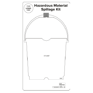 Hazardous Material Spillage Kit Shadow Board, White