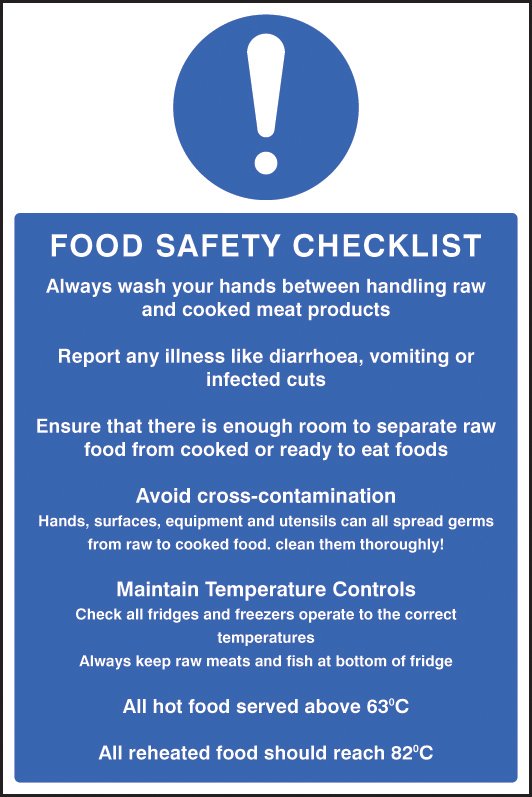 Food safety checklist