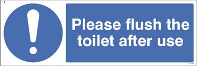 Please flush the toilet after use   Size: G (300x100mm)