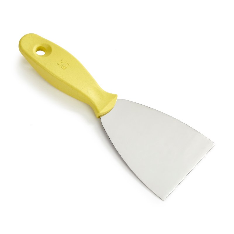 Detectable Spatula - Stiff Stainless Steel Blade, 80mm, Yellow