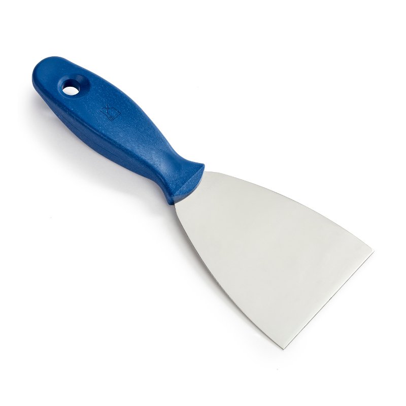 Detectable Spatula - Stiff Stainless Steel Blade, 80mm, Blue