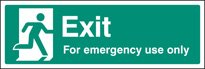Exit for emergency use only
