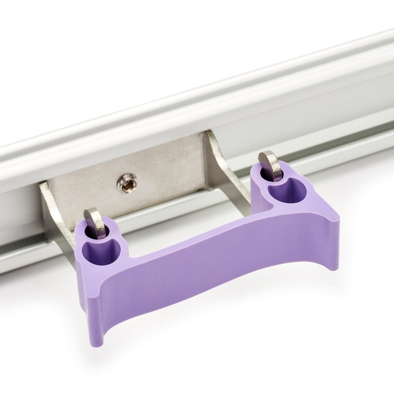 Stainless Steel Holder - For Wall Rail, Band Type 22/32 mm∅, Purple