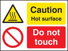 Caution hot surface do not touch