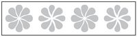 Glass safety highlighting frosted crystal decals 150x1000mm length - flower