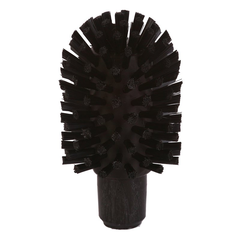 Tube brush (for threaded handle) - medium/stiff PBT bristle, 80mmØ, black