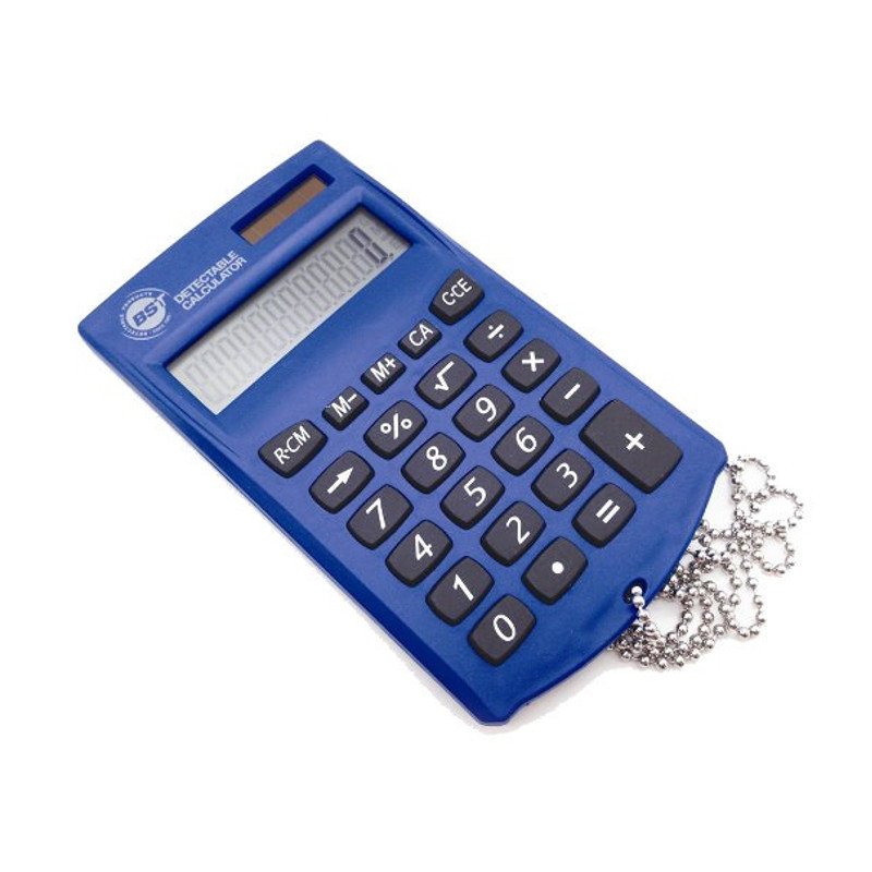 Metal Detectable Calculator, Handheld c/w Chain