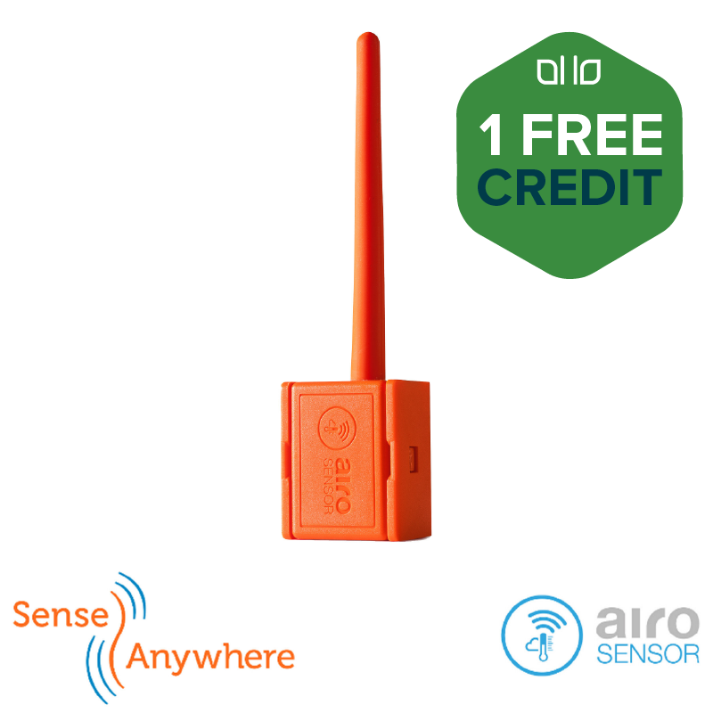 AiroSensor Extended Range Temperature Sensor with Bracket and Annual Licence - 1 Credit.