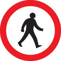 Pedestrians prohibited class RA1 600mm