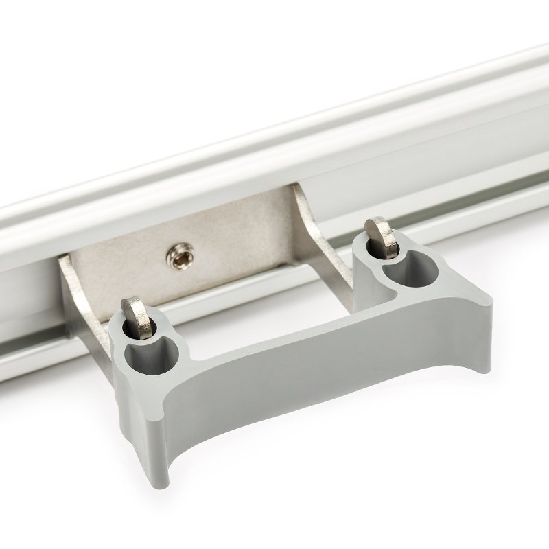 Stainless Steel Holder - For Wall Rail, Band Type 22/32 mm∅, Grey