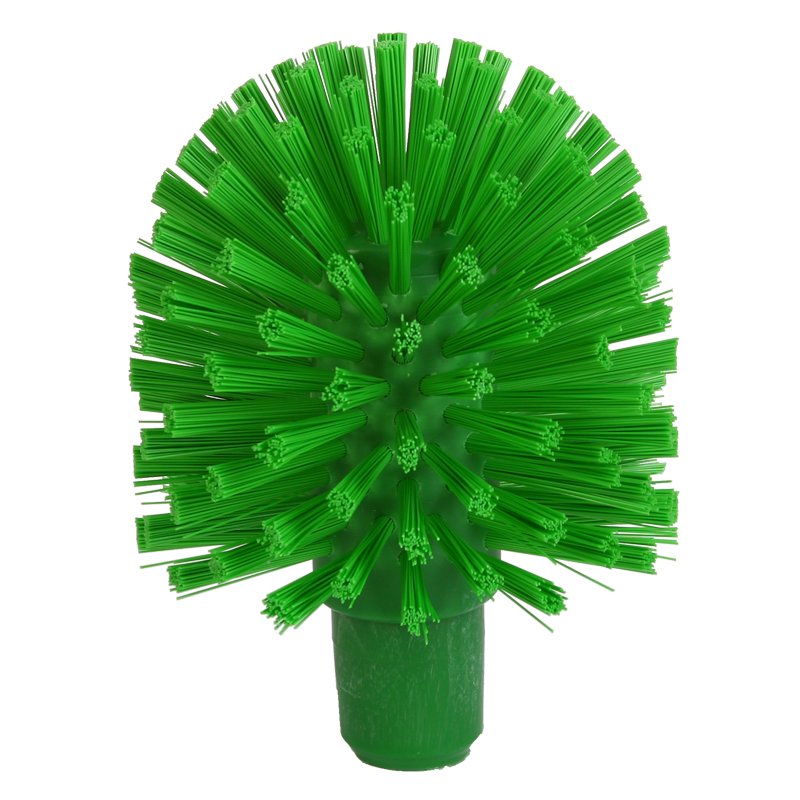 Tube Brush (for threaded handle) - Medium/Stiff PBT Bristle, 120mmØ, Green