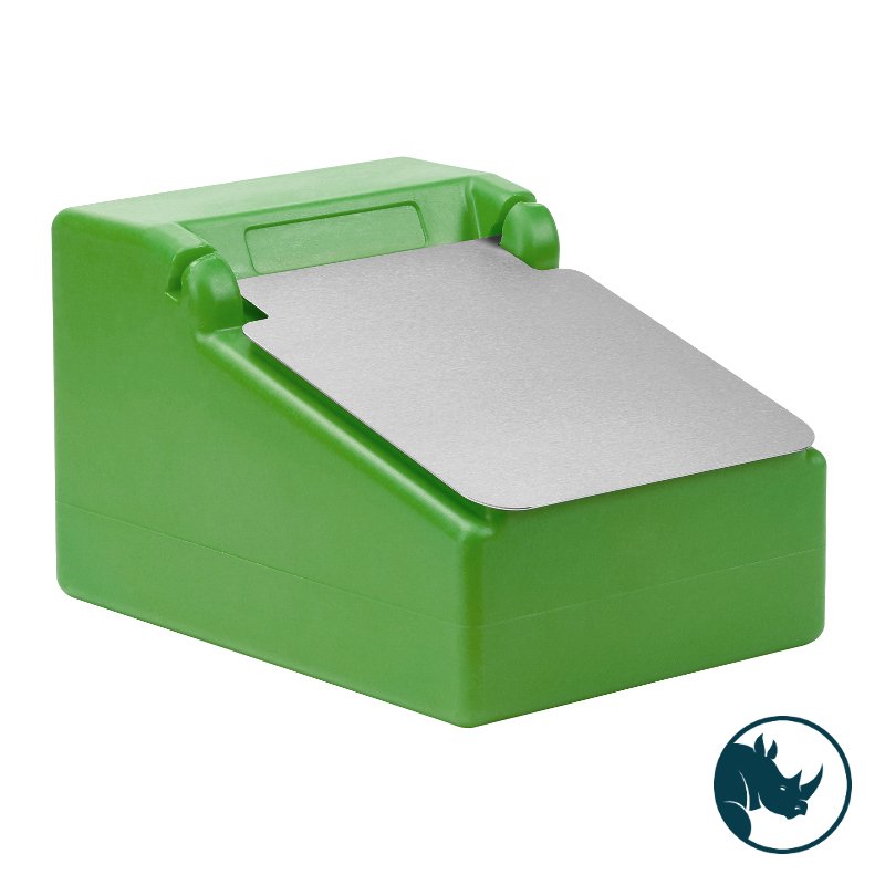 Ingredient dispensing bin - 8 Ltr, stainless steel dispensing lid, green