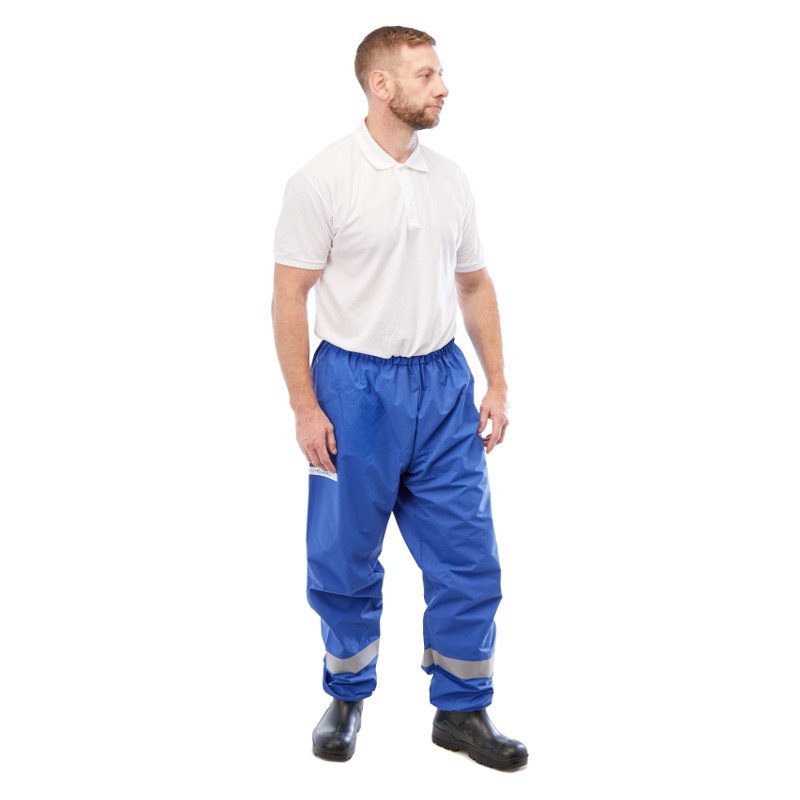 Washguard Chemical Resistant Trousers XL, Blue