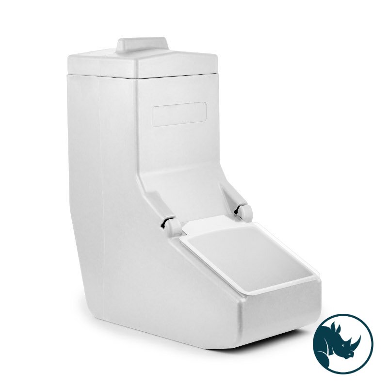 Ingredient dispensing bin - 40 Ltr, clear polycarbonate dispensing lid, white