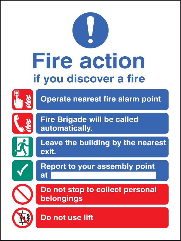 Fire action brigade dialled automatically with lift   Size: H (3