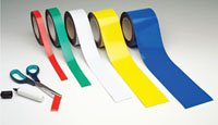 Magnetic easy-wipe strip 50mmx10m white