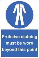 Protective clothing must be worn floor graphic 400x600mm