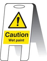 Caution wet paint (self standing folding sign)