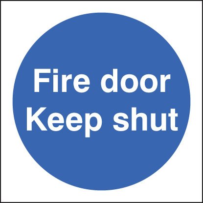 Fire door keep shut 80x80mm adhesive backed