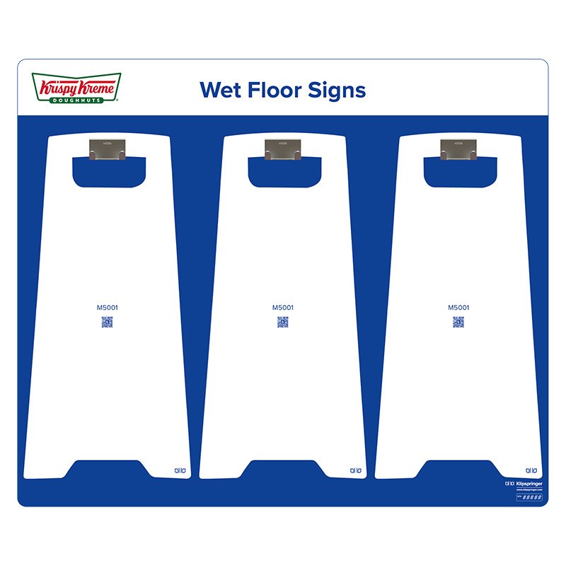 Krispy Kreme Wet Floor Signs shadow board - c/w s/s through boar