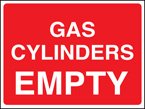 Gas cylinder empty