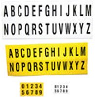 Identification letter sets A-Z 45x130mm